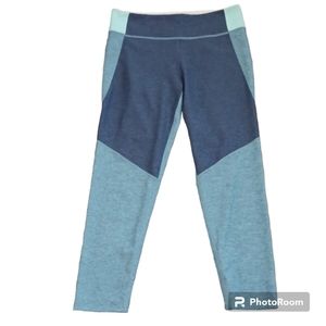 Outdoor Voices active pants leggings exercise pants navy blue green teal sz L